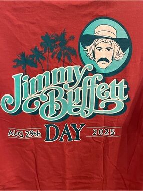 Jimmy Buffett Day Short Sleeve Tee - Red